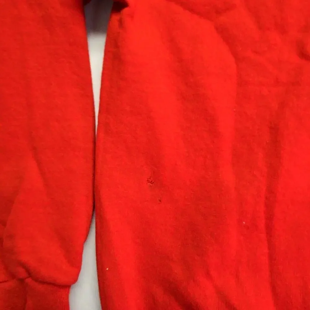 Vintage Minnesota Snowman Sweatshirt  Jerzees Red Large Christmas Pullover 90s - Picture 6 of 8